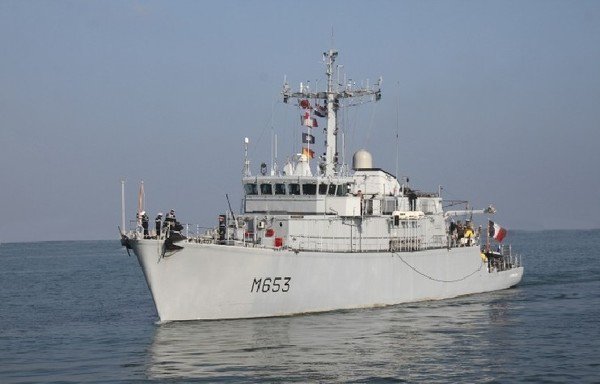 Le chasseur de mines français Capricorne M653 a participé à un exercice récent avec les forces égyptiennes. [Photo fournie par le ministère égyptien de la Défense]