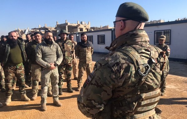 Russian private military company Vega trains Liwa al-Quds (Jerusalem Brigade) fighters in Syria in a photo posted in January 2019. [VKontakte/Oleg Blokhin]