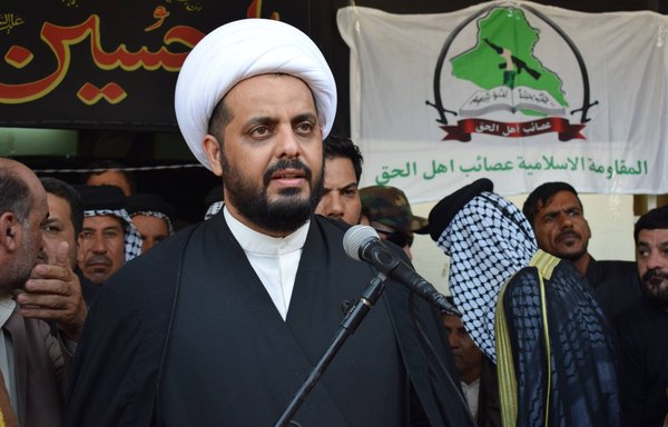 صورة غير مؤرخة لقيس الخزعلي، زعيم ميليشيا عصائب أهل الحق الموالية لإيران. [صورة تم تناقلها على شبكة الإنترنت]