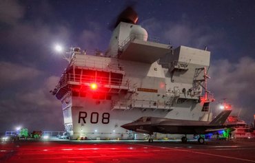 Elite US and UK aircraft operate together on largest 5th-generation carrier