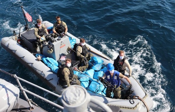 US Navy rescues Iranian drug smugglers from burning ship in Gulf of Oman