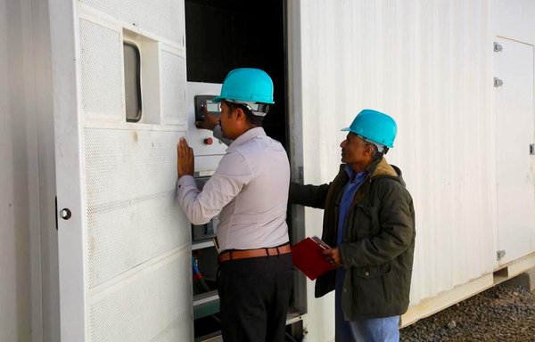 The Harib power station in Yemen's Marib province is brought back online after government forces regained control of the area. [Executive Unit for IDP Camp Management]