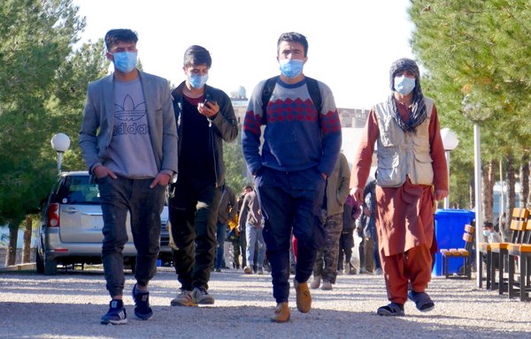 Afghan refugees deported from Iran are seen February 9 inside a UN refugee camp in Herat city. [Emran/Salaam Times]