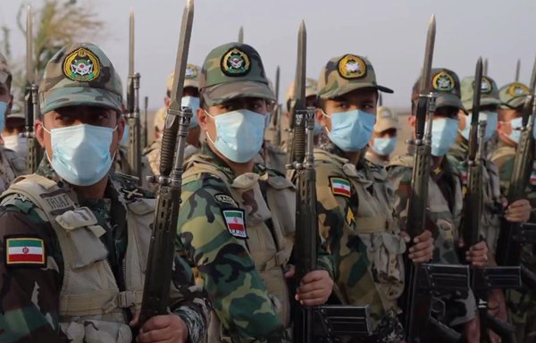 Iranian border patrol forces are seen here in photo posted on March 23. [Iranian Ministry of Defence]