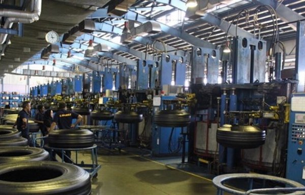 The interior of the Kian Tire factory in Tehran is seen here in 2018. [Fars News]