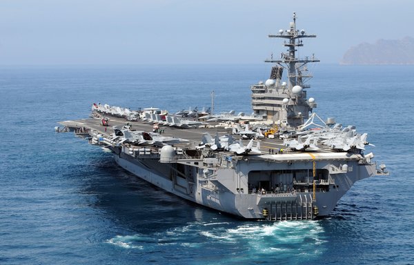 US carrier strike group in Mediterranean ready to assist regional allies