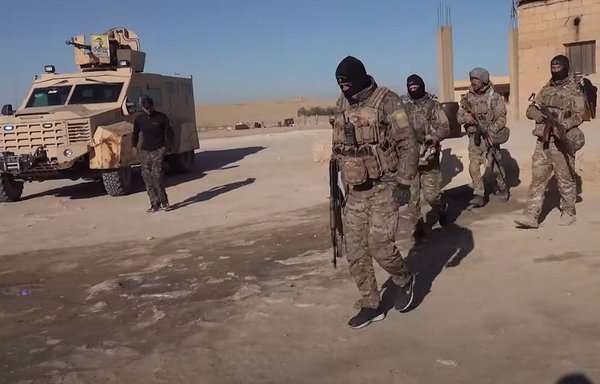 Syrian Democratic Forces conduct a sweep operation in January as part of Operation al-Jazeera Thunderbolt. [SDF Press Centre]