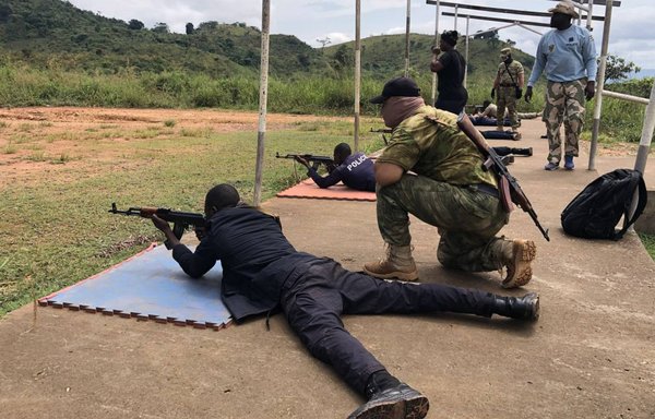 Wagner mercenaries training security forces in the Central African Republic in November. [Wagner Group]