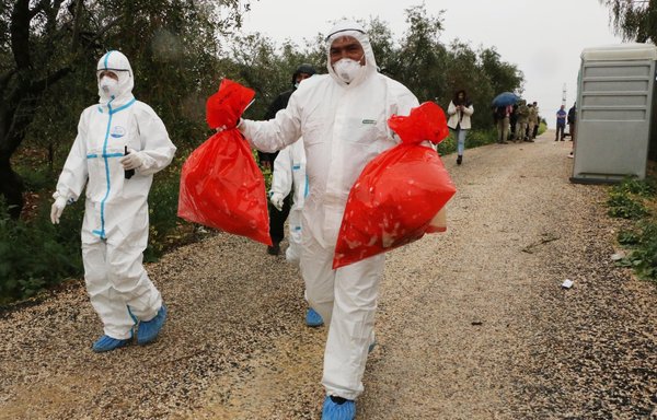 در این عکس که روز ۱۶ فروردین در توئیتر منتشر شده است، اعضای آژانس کاهش تهدیدات دفاعی ایالات متحده و نیروهای مسلح اردن در رزمایش سپر اردن ۲۰۲۳ دیده می‌شوند. [آژانس دفاع کاهش تهدیدات]
