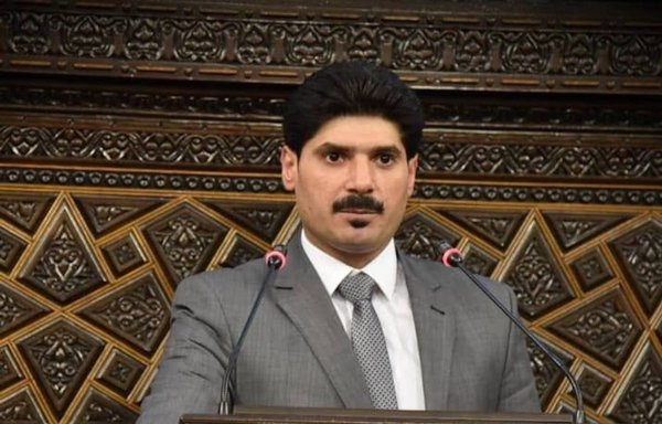 Hussam Qaterji, seen here on December 4, 2021, leads the Russian-backed, pro-Syrian regime Qaterji militia in Deir Ezzor province. [Facebook]