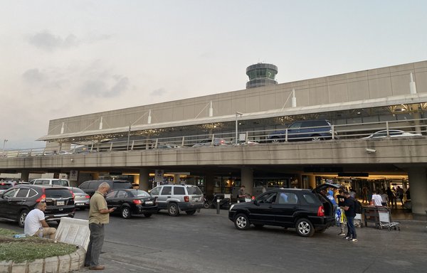A view of the control tower at Beirut Rafic Hariri International Airport on July 10. [Nohad Topalian/Al-Mashareq]