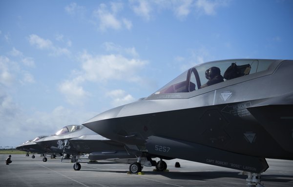 A pilot prepares to take off in an F-35A Lightning II in 2021. [US Air Force]